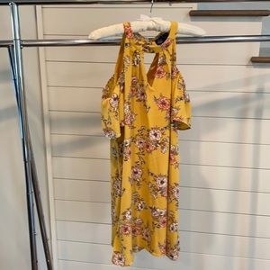 Francesca’s Cold Shoulder Floral Dress